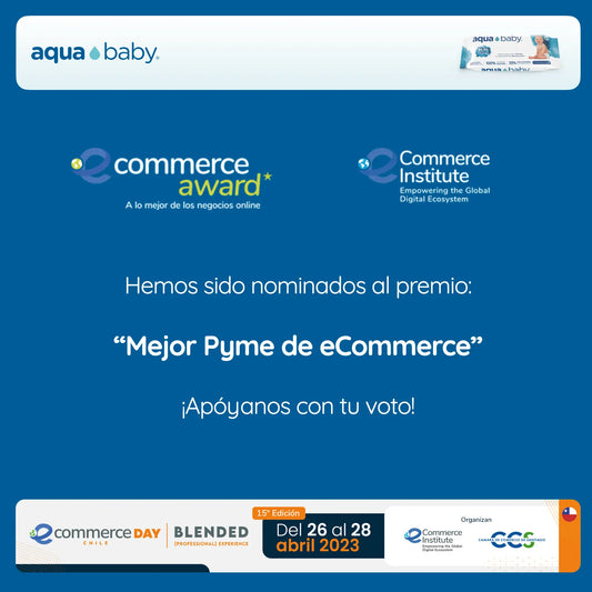 Aqua Baby es finalista "Mejor Pyme de eCommerce" en los eCommerce Awards Chile 2023 Aqua Baby