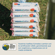Aqua Baby Flushables 12 Bolsas de 50 Toallitas Húmedas