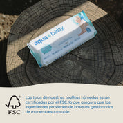 Aqua Baby 24 Bolsas de 60 Toallitas Húmedas